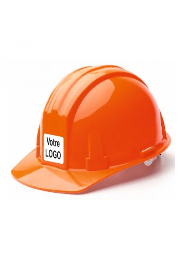casque de chantier orange